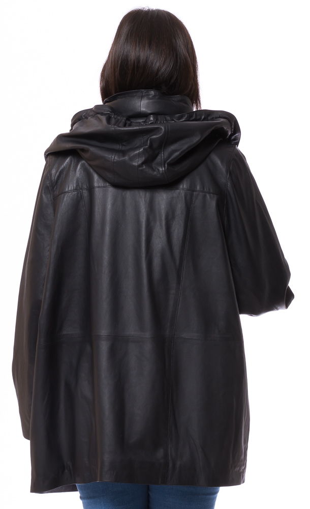 cristina-15456 SR-1103 Kapuzenjacke schwarz von TRENDZONE