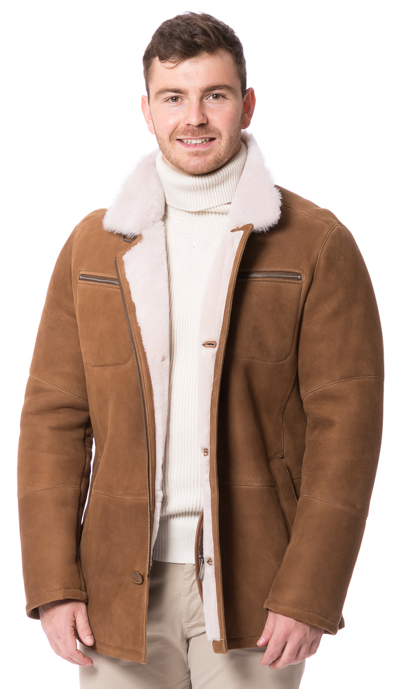 Harry cognac Lammfell Jacke für Herren von TRENDZONE