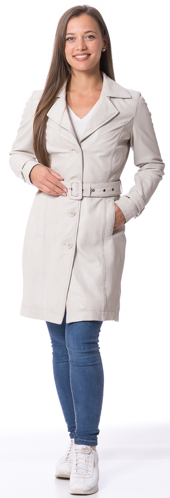 Leonne beige Kurz-Mantel aus Lammleder von MAURITIUS