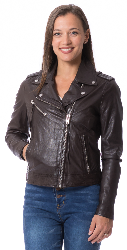 NIcole braun Nappaleder Bikerjacke von ROCKANDBLUE