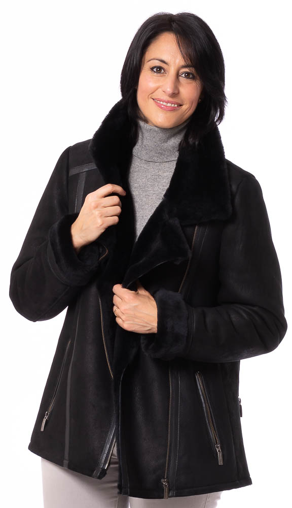 Neusiedl-20863 New Melanie Lammfelljacke mit Reißverschluss von TRENDZONE