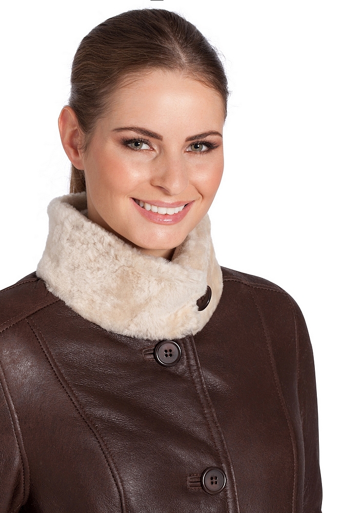 795 braun Damen Lammfelljacke von TRENDZONE