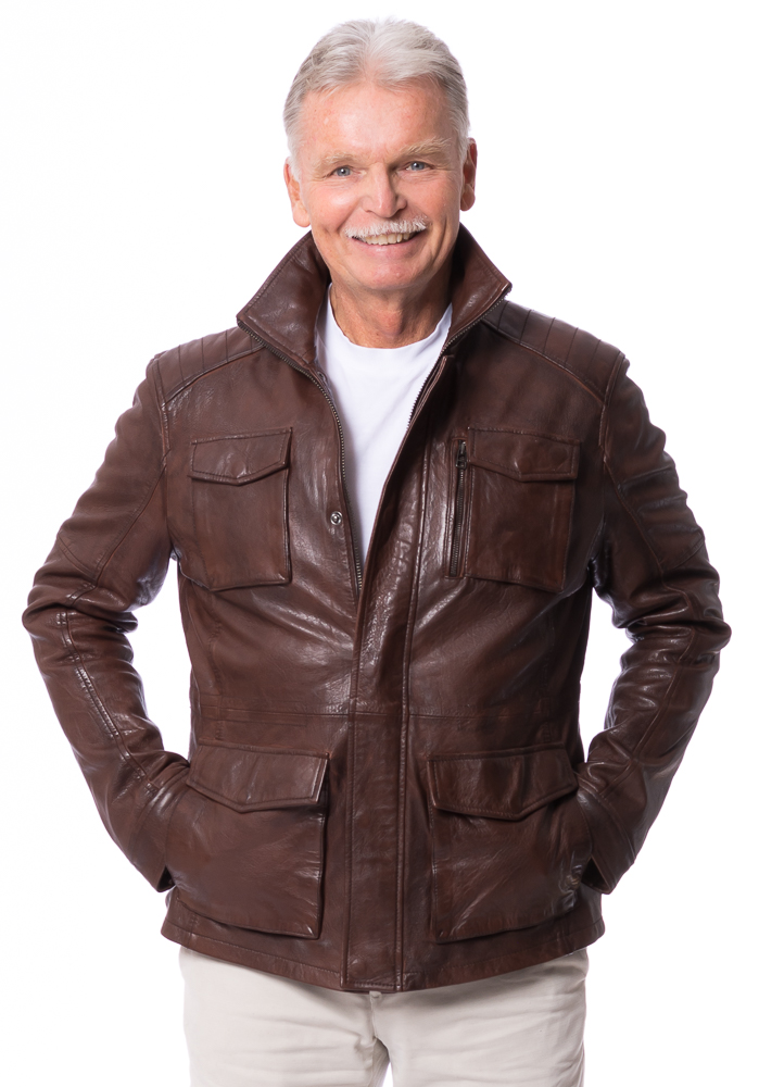 Barcelona braun Nappaleder Jacke für Herren von ROCKHILL
