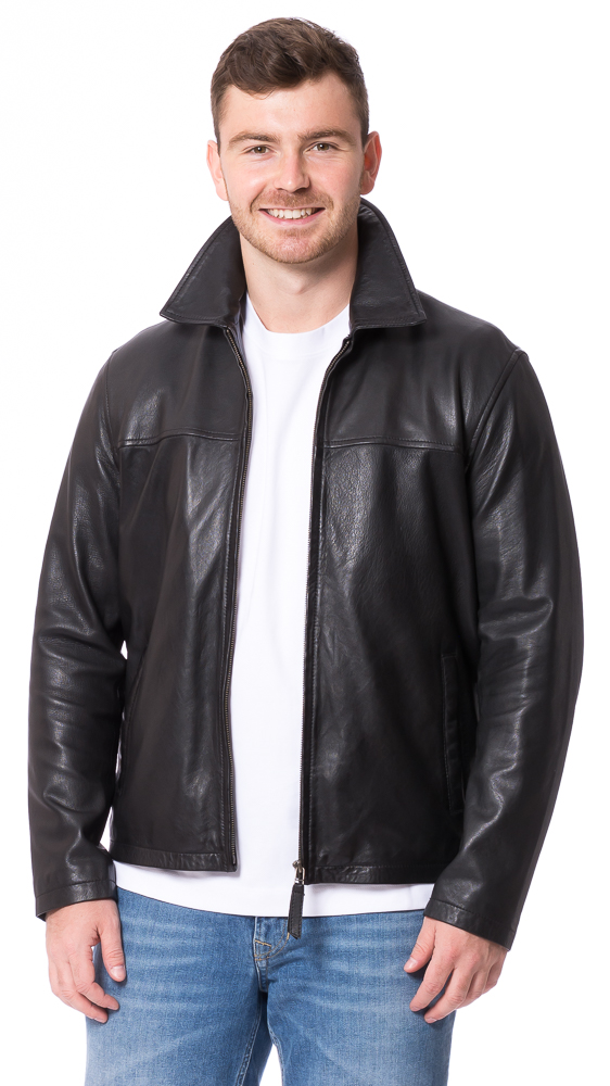 David schwarz Soft-Nappaleder Jacke von ROCKHILL