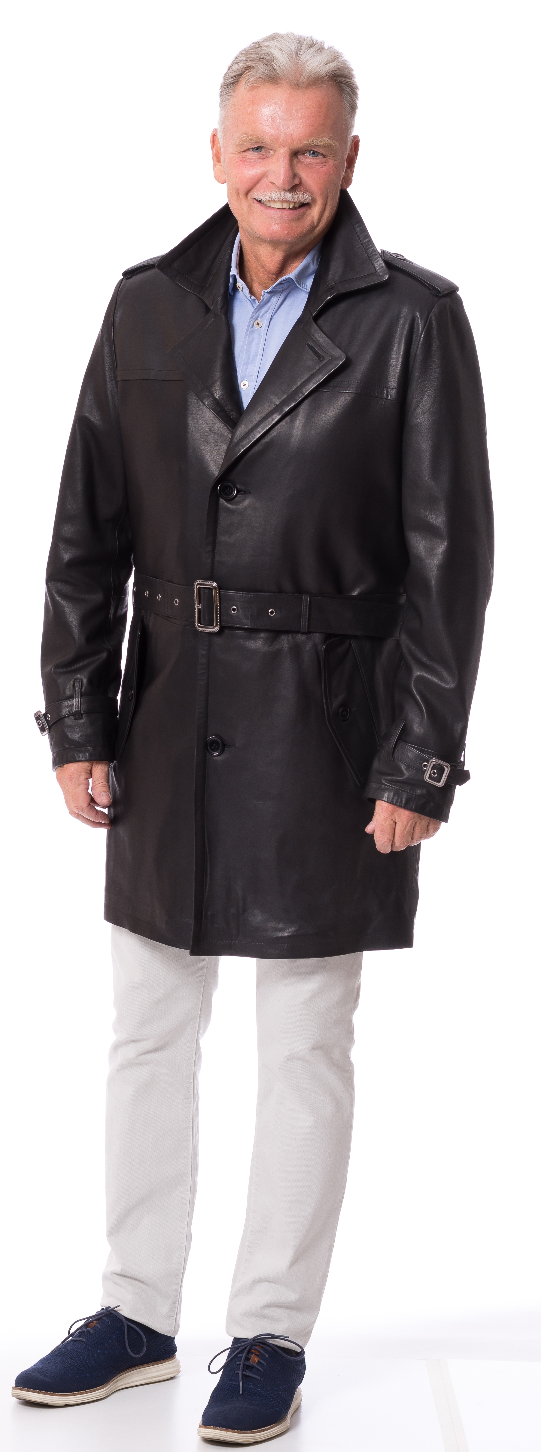 SR-1032 Trench-Mantel schwarz von TRENDZONE