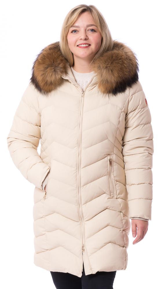 Trish beige Daunen Winter Jacke von ROCKANDBLUE 