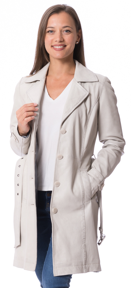 Leonne beige Kurz-Mantel aus Lammleder von MAURITIUS