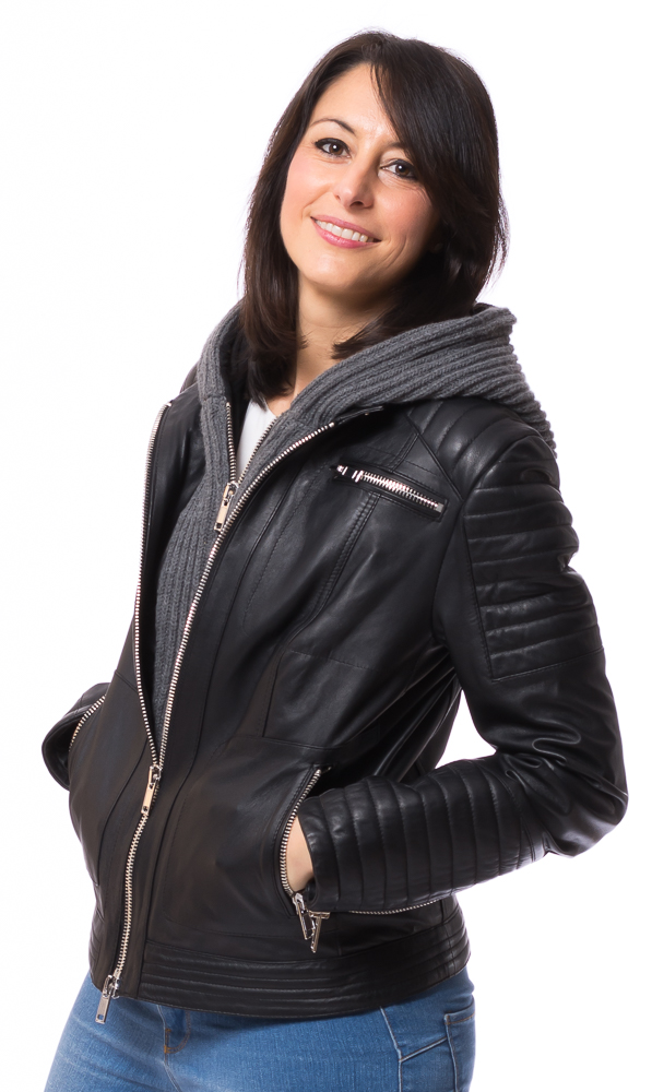 SR-1115 Nappa Lederjacke schwarz von TRENDZONE