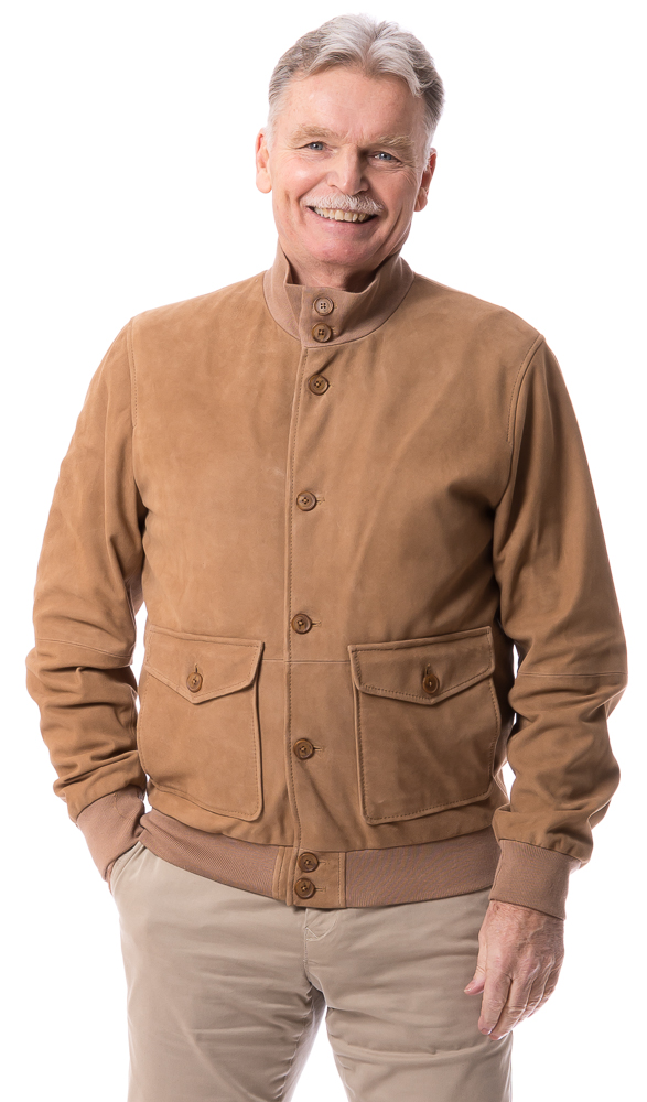 Matthäus camel Ziegenvelour Blouson