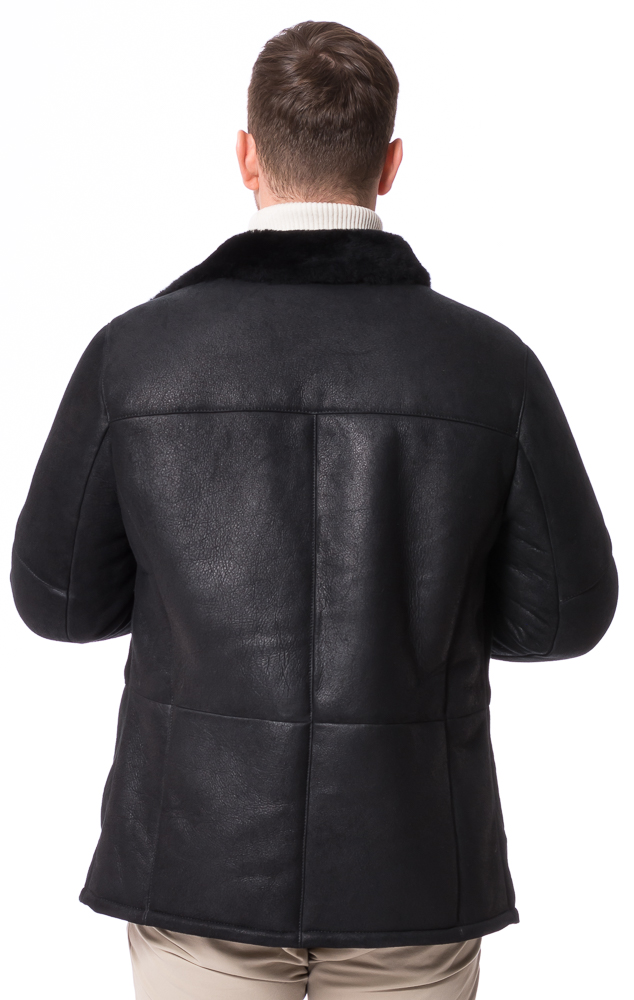 Harry schwarz Lammfell Jacke für Herren von TRENDZONE