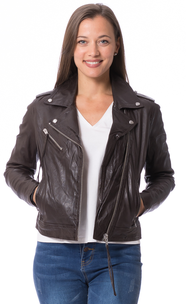 NIcole braun Nappaleder Bikerjacke von ROCKANDBLUE