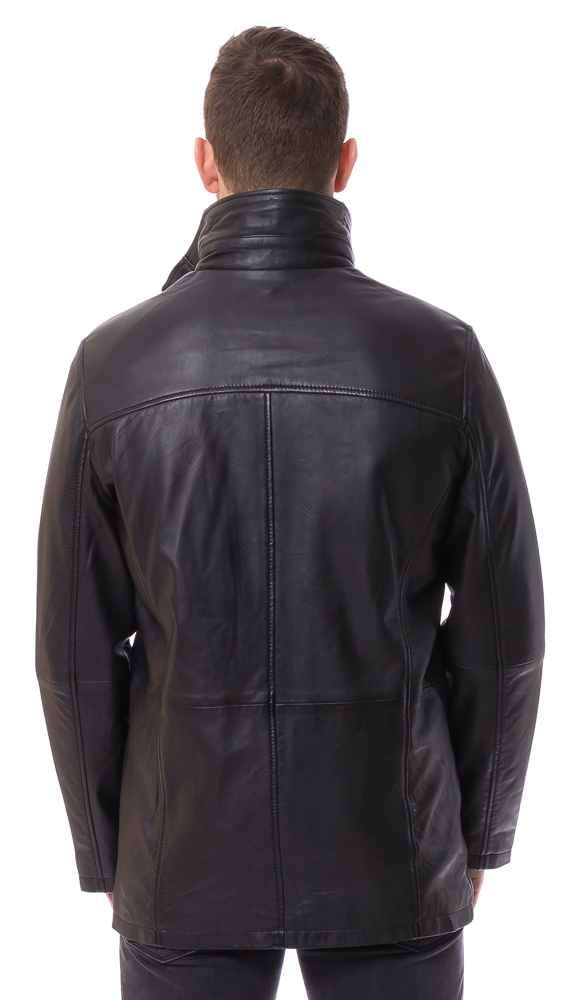 Neusiedl-17145 Aldo schwarze Leder Jacke für Herren von TRENDZONE