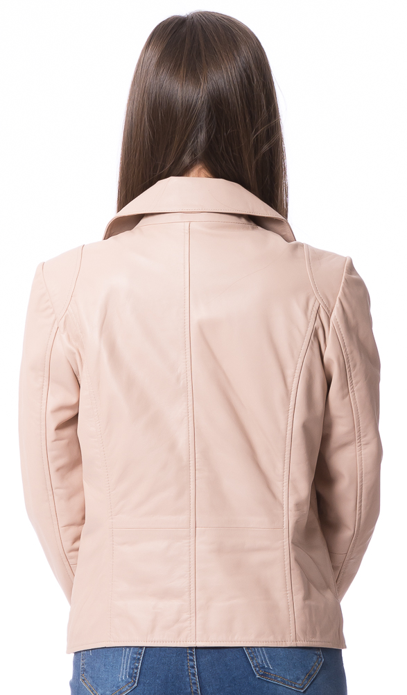 Claire nude Lammnappaleder Jacke für Damen von SAKI Claire nude Lammnappaleder Jacke für Damen von SAKI