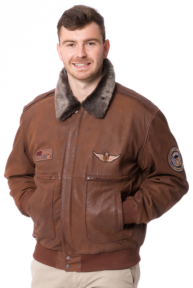 Laslo brauner Piloten Blouson von MADDOX
