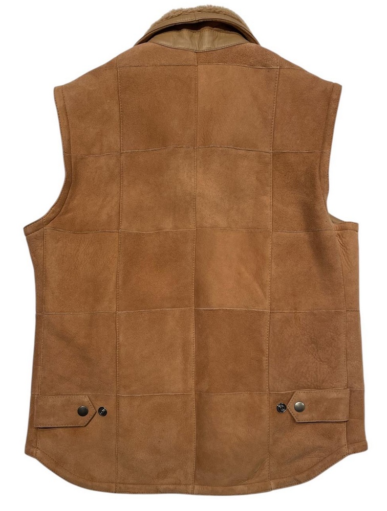 Enzo camel  Herren Lammfellweste von TRENDZONE  