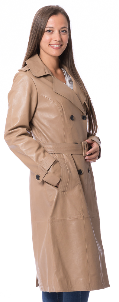 Irene brew Nappaleder Trenchcoat von RINO&PELLE 