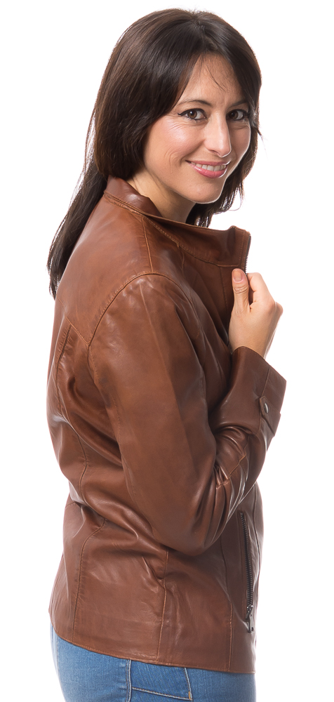 Sandy A whisky Damen Lederjacke von TRENDZONE