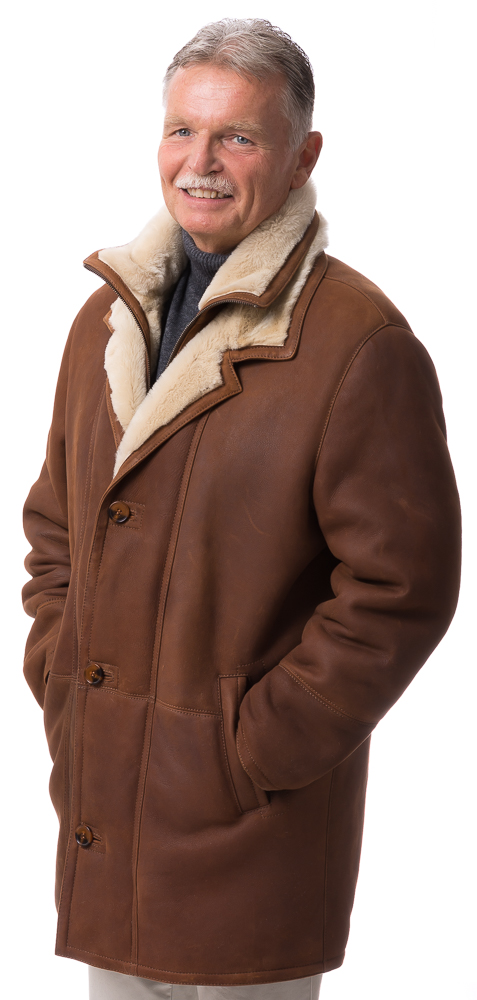 Henry cognac Herren Lammfell Jacke von TRENDZONE