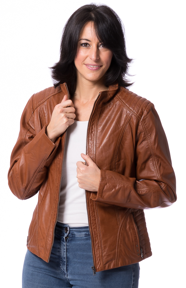 Neusiedl-19360 Canbra whisky Damen Nappa Jacke von TRENDZONE