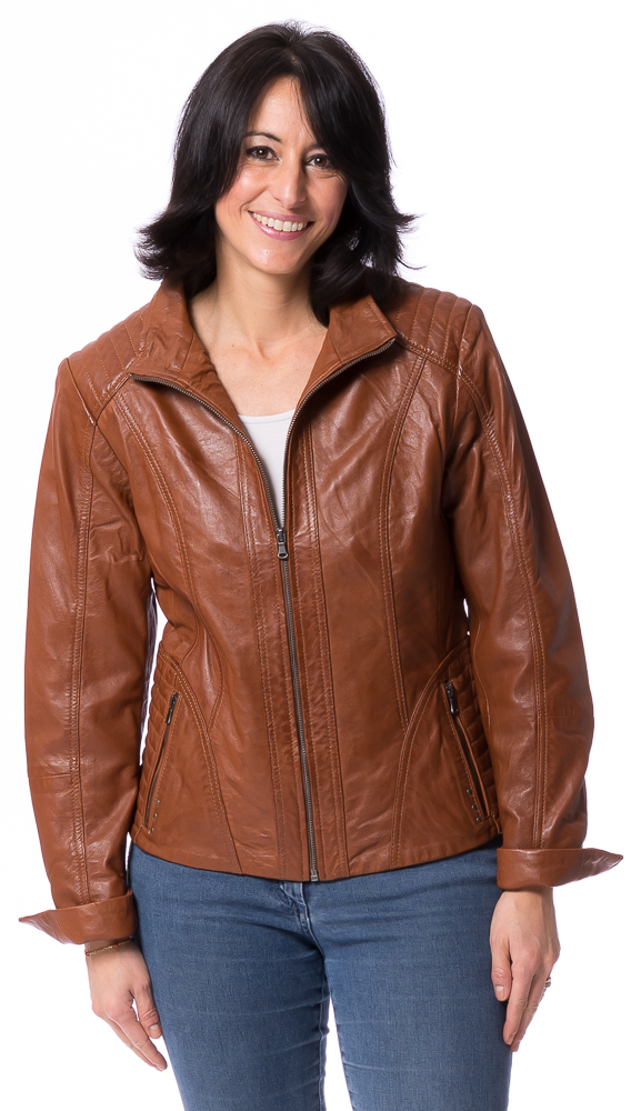 Neusiedl-19345 Canbra whisky Damen Nappa Jacke von TRENDZONE
