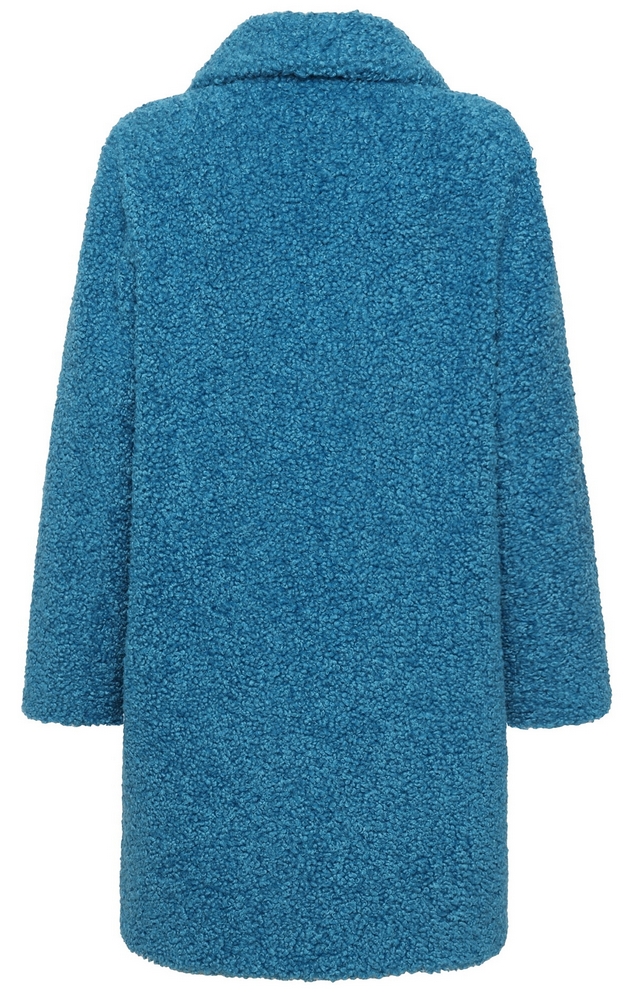 Diddi wave blue Fake Fur Curly Webpelz Mantel von ROCKANDBLUE  