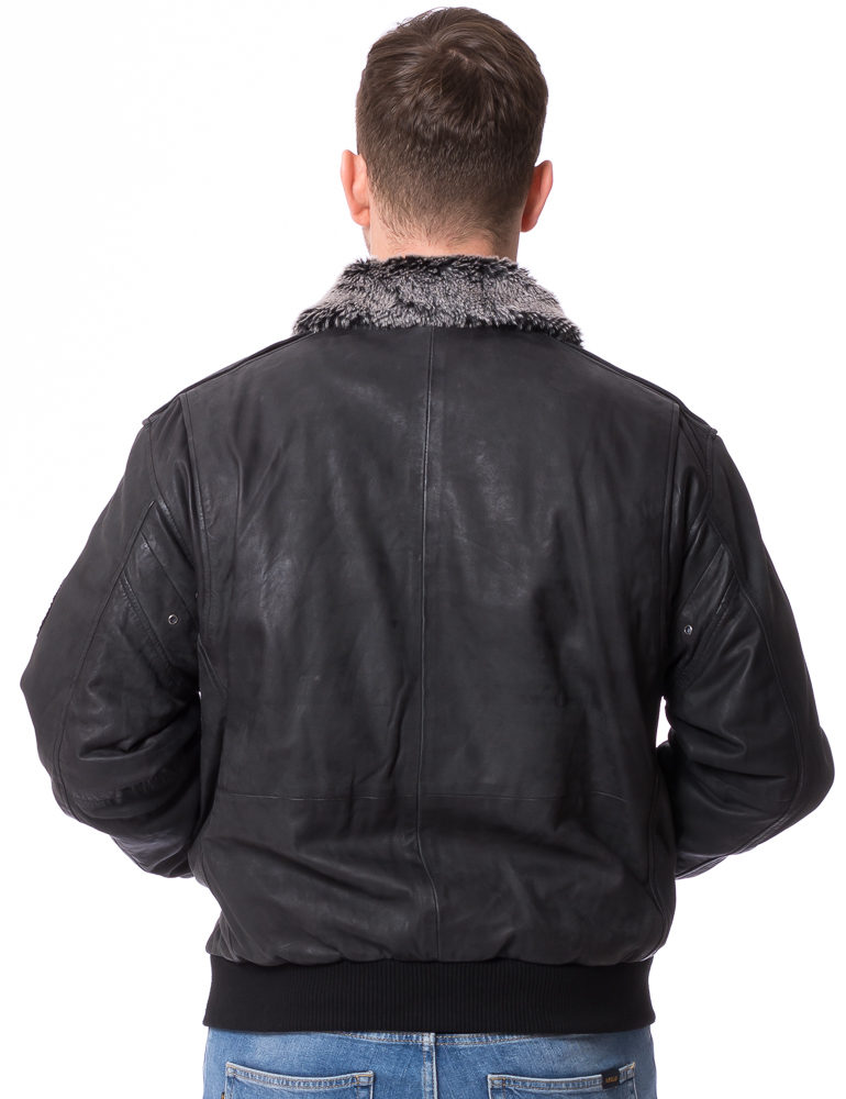 Laslo schwarzer Piloten Blouson von MADDOX
