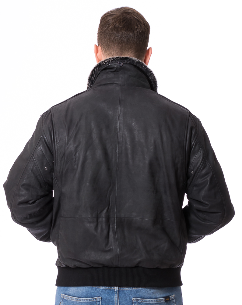 Laslo schwarzer Piloten Blouson von MADDOX