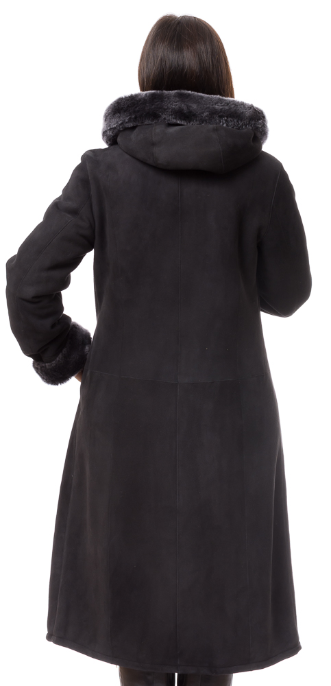 Cristina-14301 Annecy 110 anthrazit Lammfell Kurzmantel von TRENDZONE