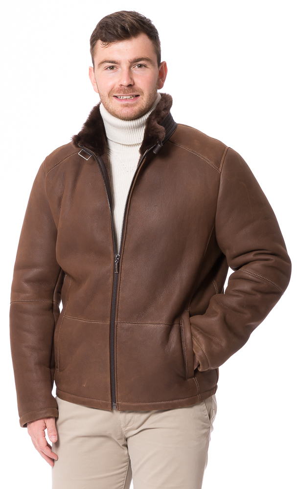 Franco whisky Lammfelljacke für Herren von TRENDZONE