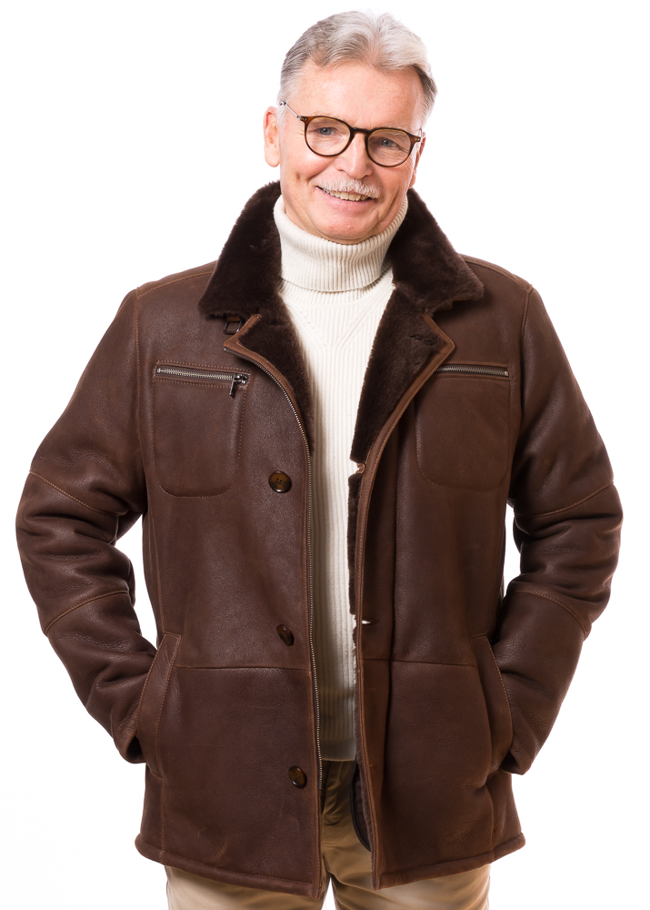 Harry braun Herren Lammfelljacke von TRENDZONE