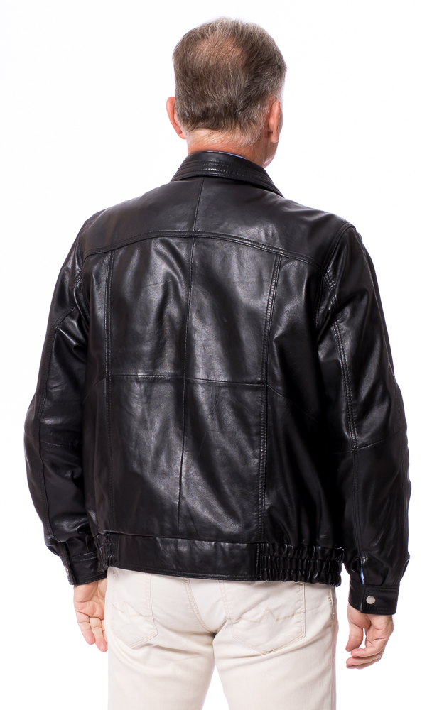 Renzo schwarz Blouson Lammnubuk Leder schwarz von TRENDZONE