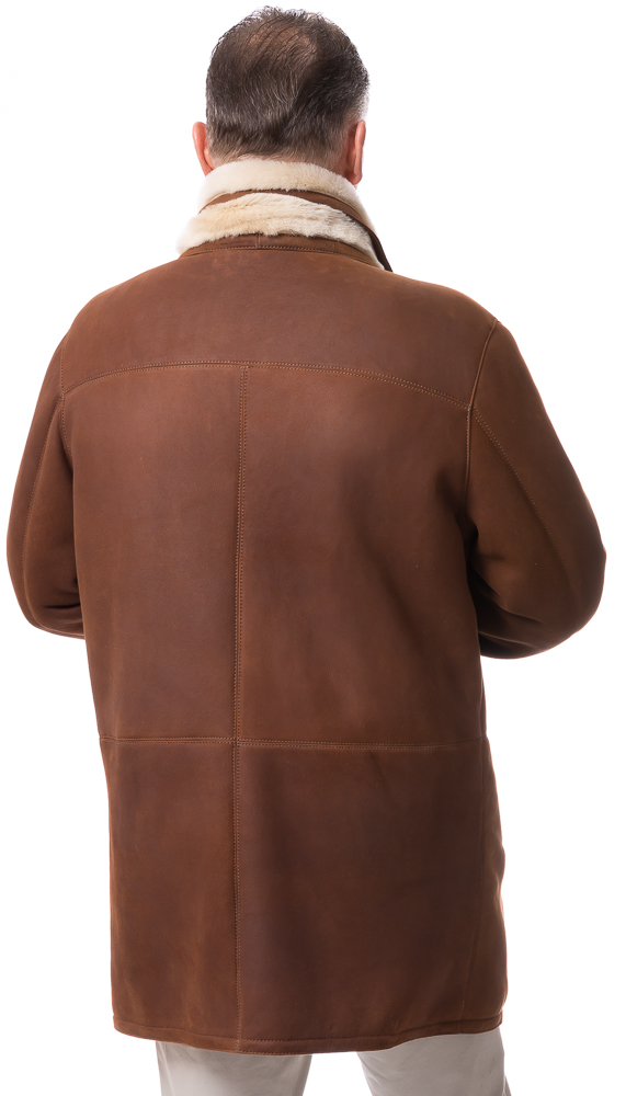 Henry cognac Herren Lammfell Jacke von TRENDZONE