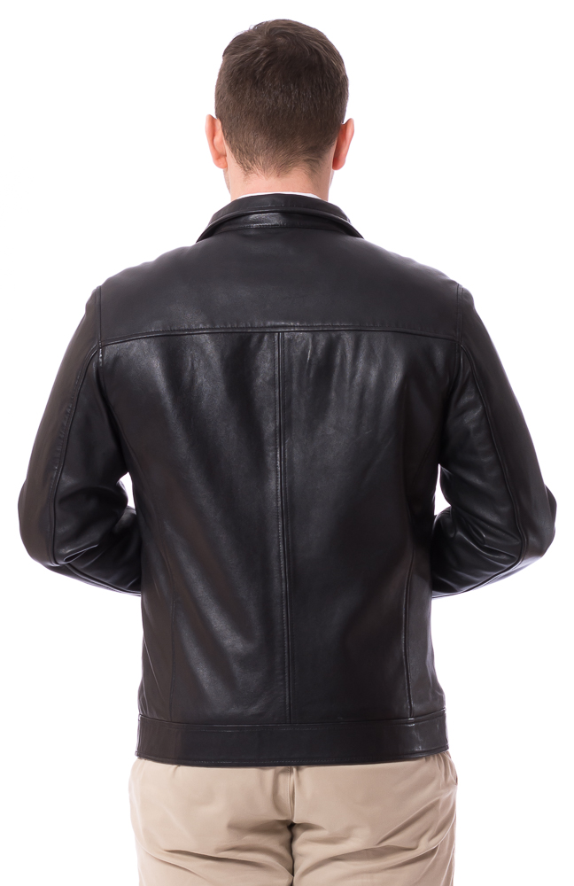 Willy schwarze Jacke für Herren aus Nappa Leder von TRENDZONE