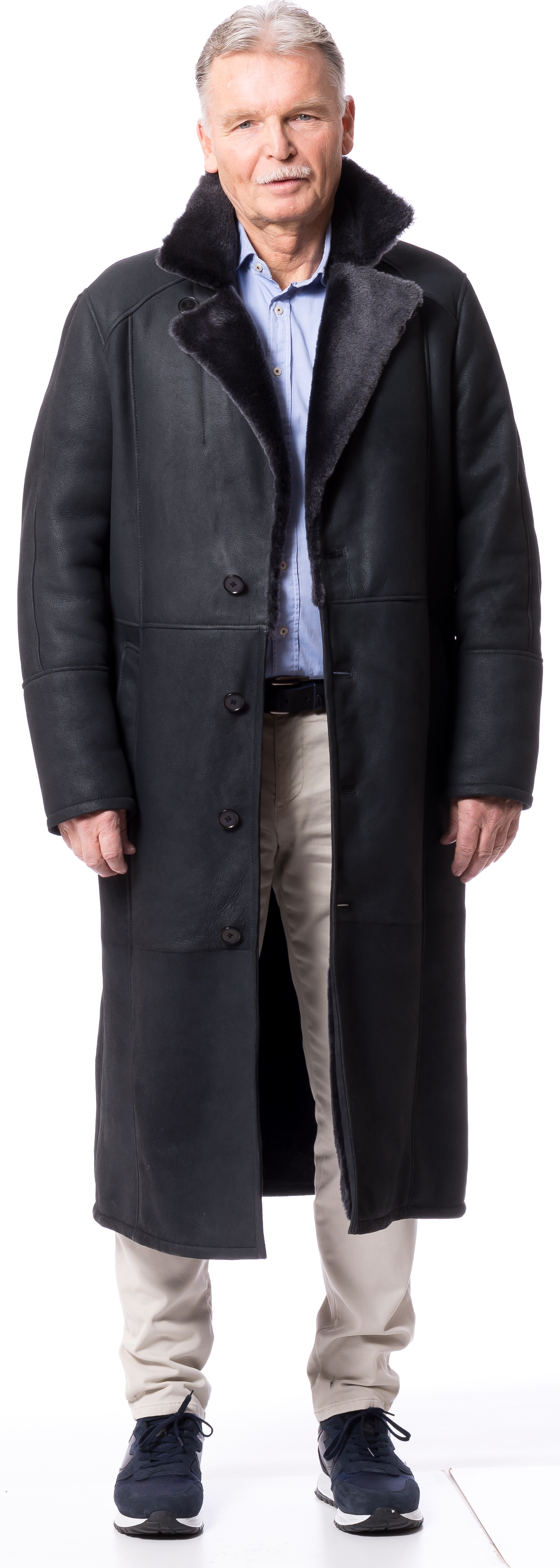 Stan 125 anthrazit Herren Lammfellmantel von TRENDZONE