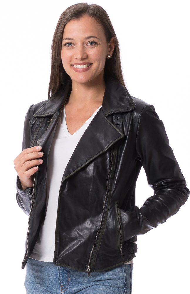 Olga schwarz used Damen Lederjacke von TRENDZONE Olga schwarz used Damen Lederjacke von TRENDZONE