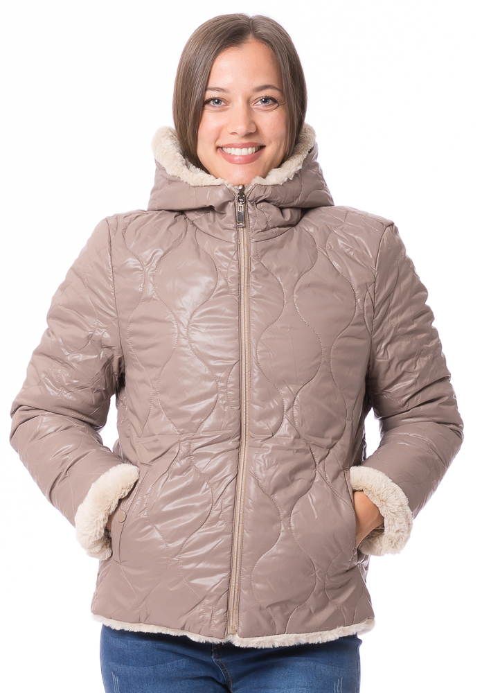 333 Wendejacke aus Webpelz NICKEL