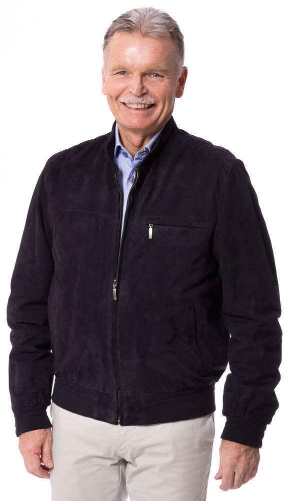 Jupp marine Herren Velourleder Blouson von MADDOX