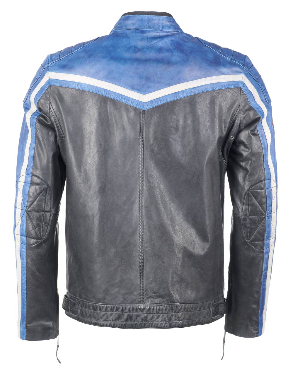 Racing blaue Lederjacke von TOPGUN