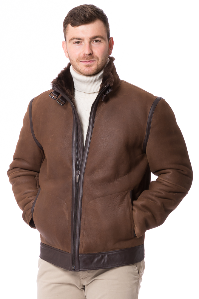 Cresta whisky Lammfell Jacke für Herren von TRENDZONE