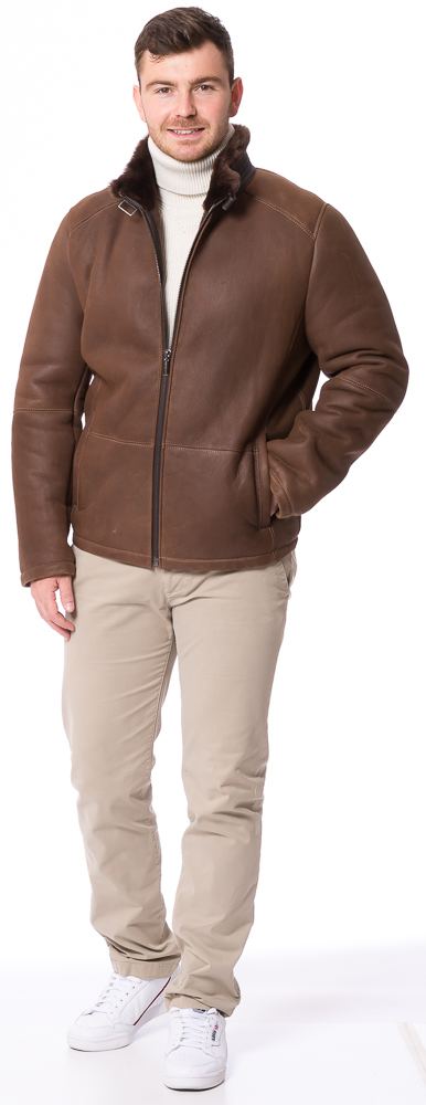 Franco whisky Lammfelljacke für Herren von TRENDZONE