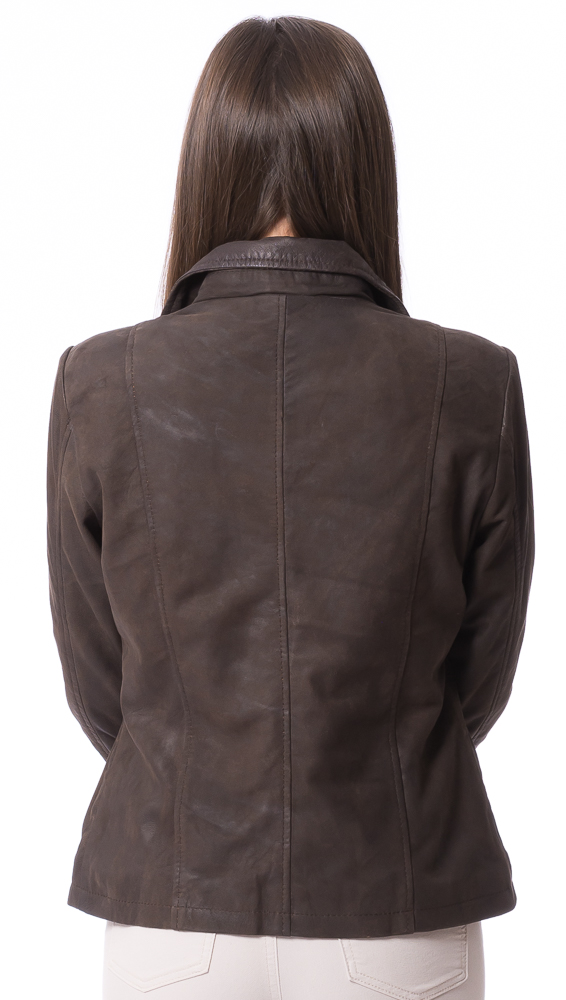 Charlot braun Nubuk Lederjacke für Damen von TRENDZONE Charlot braun Nubuk Lederjacke für Damen von TRENDZONE