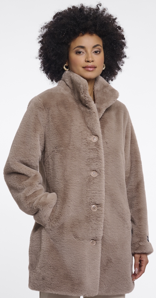 Nonna mocha latte Fake Fur Jacke von RINO&PELLE