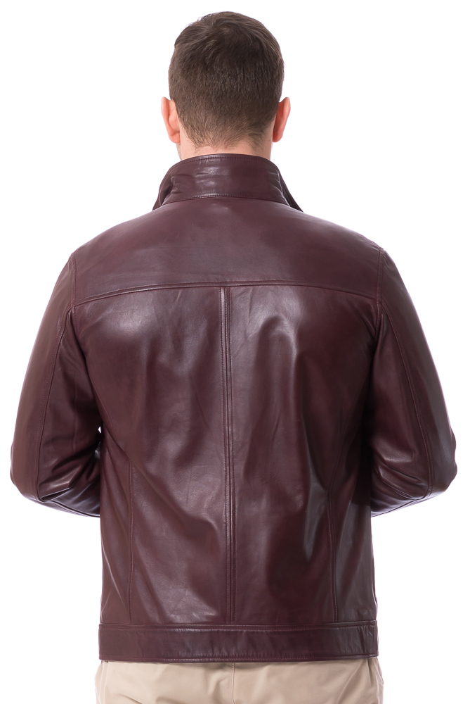 Willy bordeaux Lederjacke für Herren von TRENDZONE