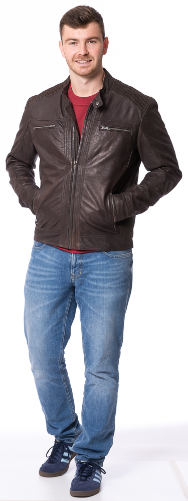 Bruno-2 braun Nubukleder Jacke für Männer von TRENDZONE