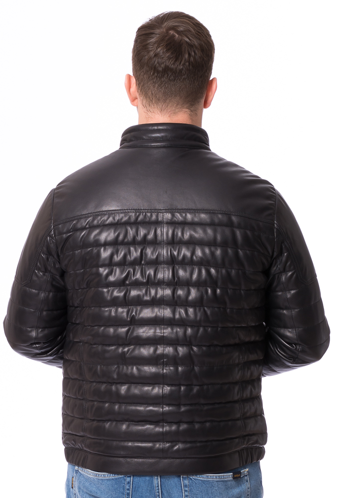 Clemens schwarz Steppjacke aus Nappaleder von MADDOX