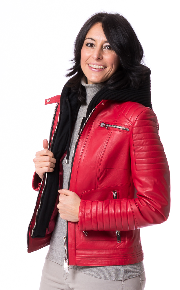 Neusiedl-19625 SR-1115 rote Nappa Lederjacke von TRENDZONE