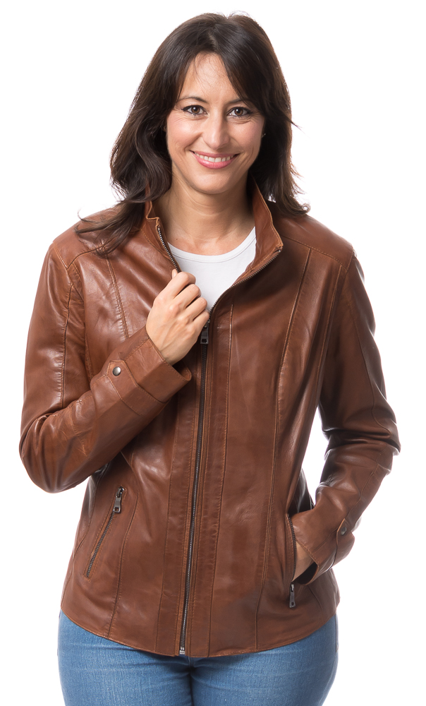 Sandy A whisky Damen Lederjacke von TRENDZONE