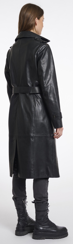 Irene black Nappaleder Trenchcoat von RINO&PELLE 