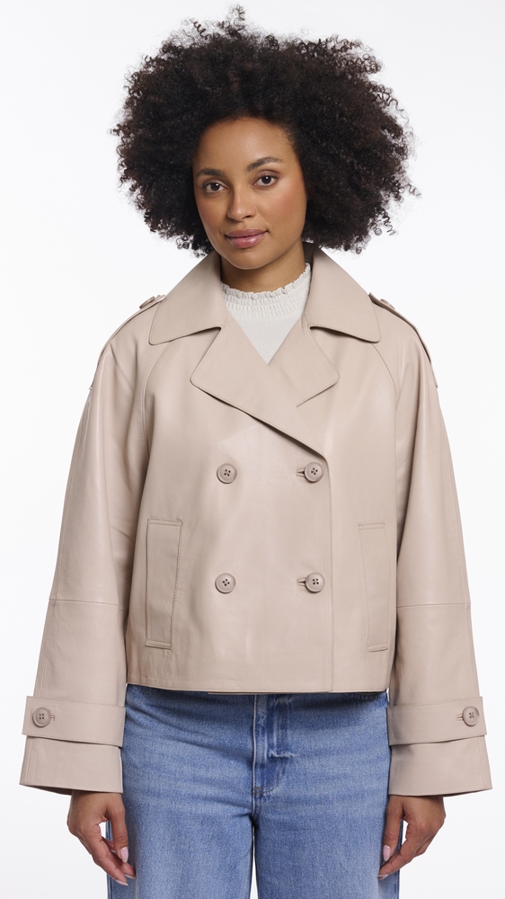 Lotte smoked pearl Trench-Jacke von RINO PELLE