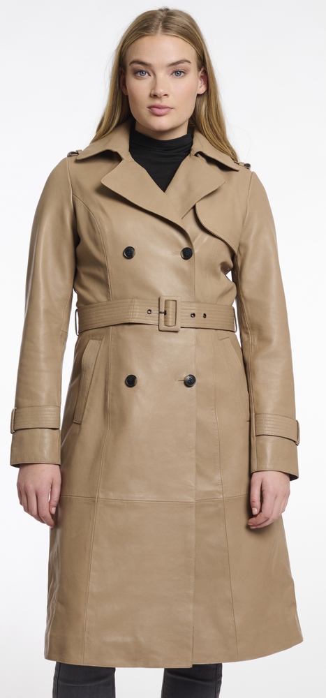Irene brew Nappaleder Trenchcoat von RINO&PELLE 